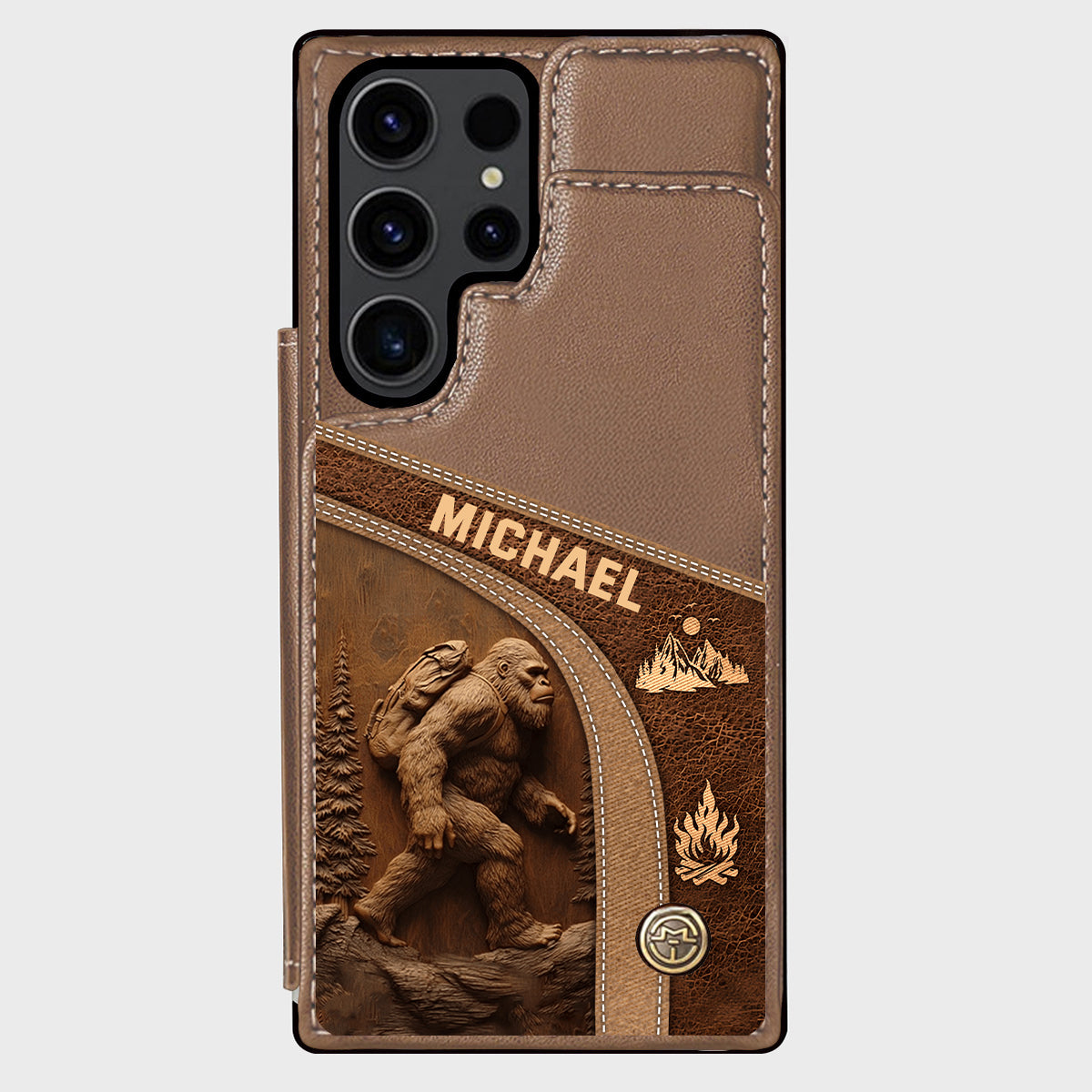 Sasquatch - Personalized Hiking Wallet Phone Case