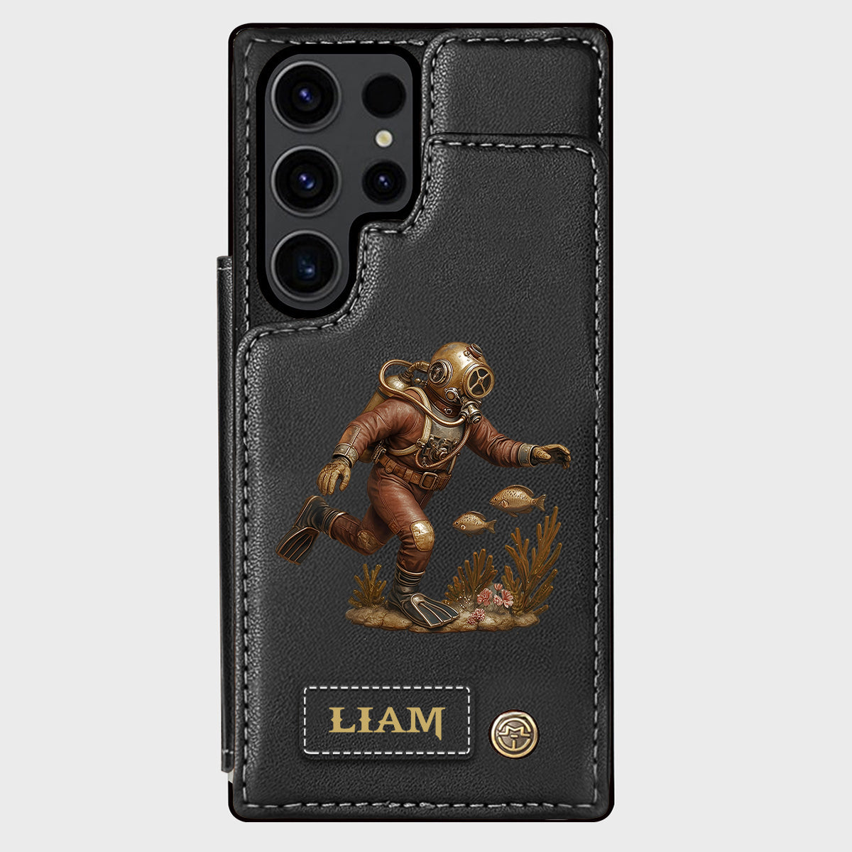 Scuba Diving Lovers Gift - Personalized Scuba Diving Wallet Phone Case