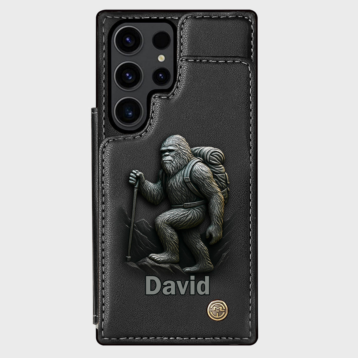 Sasquatch - Personalisierte Handyhülle mit Wanderbrieftasche