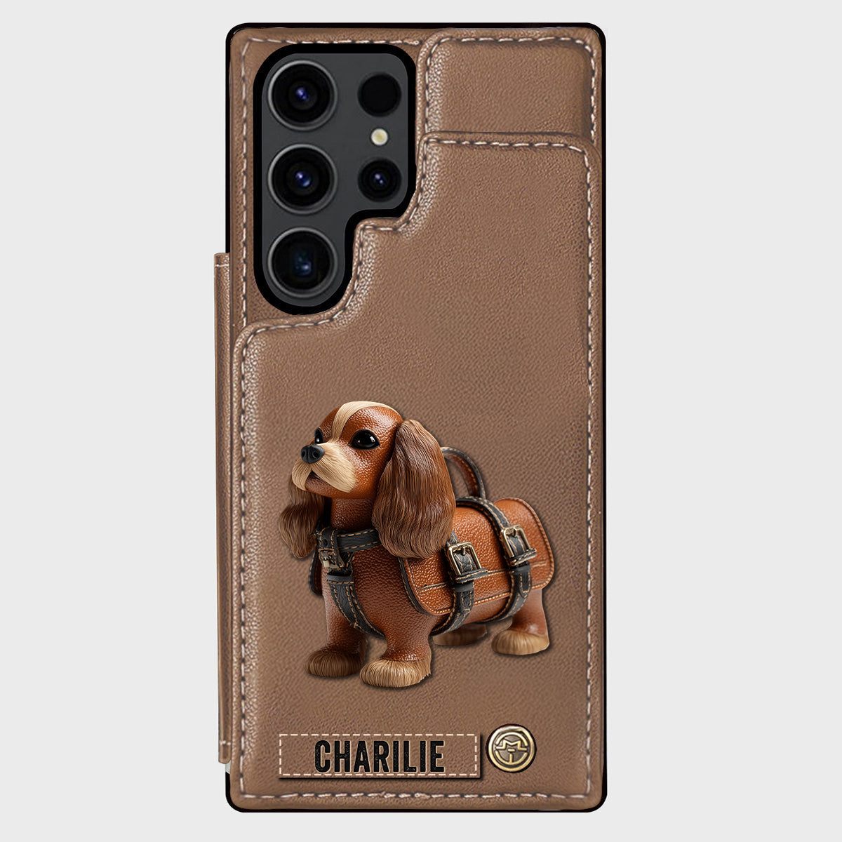 Cute Cavalier King Charles Spaniel - Personalized Dog Wallet Phone Case