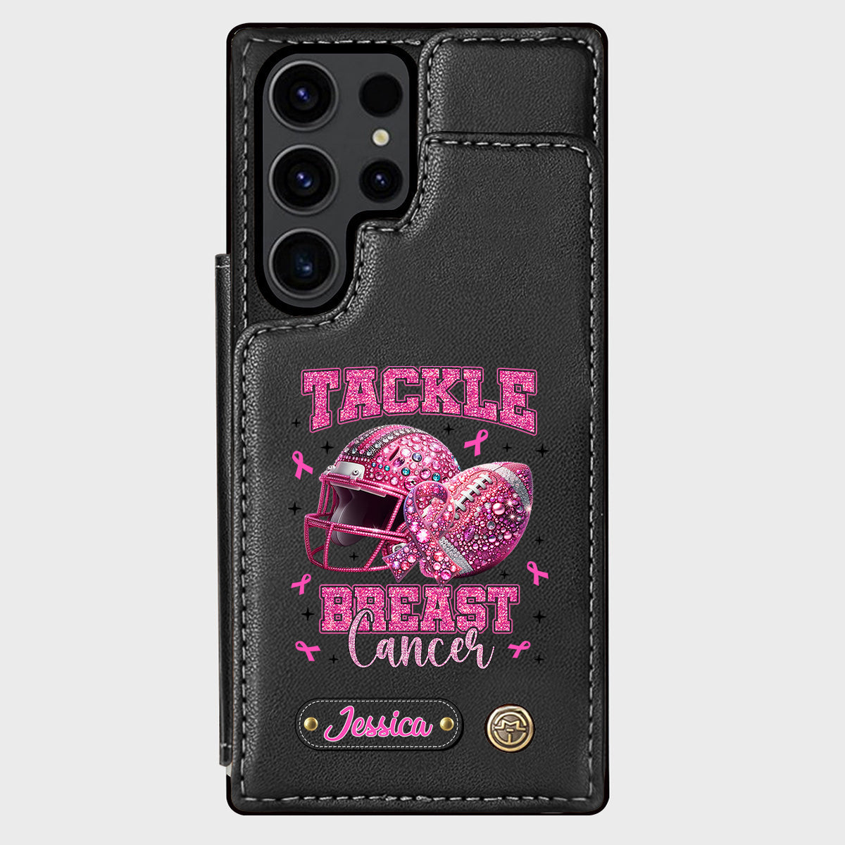 Pink Out - Personalized Football Wallet Phone Case