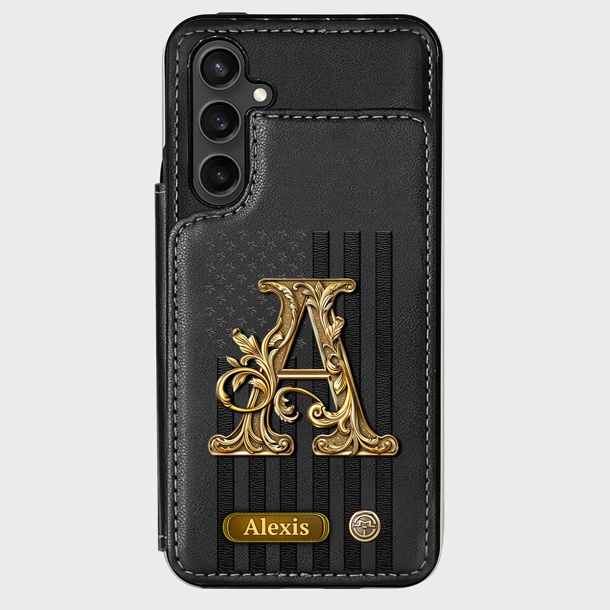 Initial Gift For Him, Gift For Man,... - Personalized Wallet Phone Case