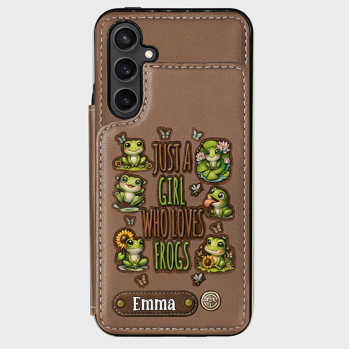 Just A Girl Who Loves Frogs - Personalized Frog Wallet Phone Case