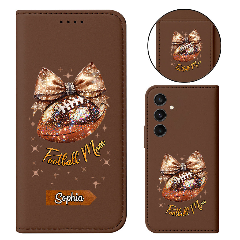 Glitzernder Fußball – Personalisierte Fußball-Handyhülle mit Tragegurt