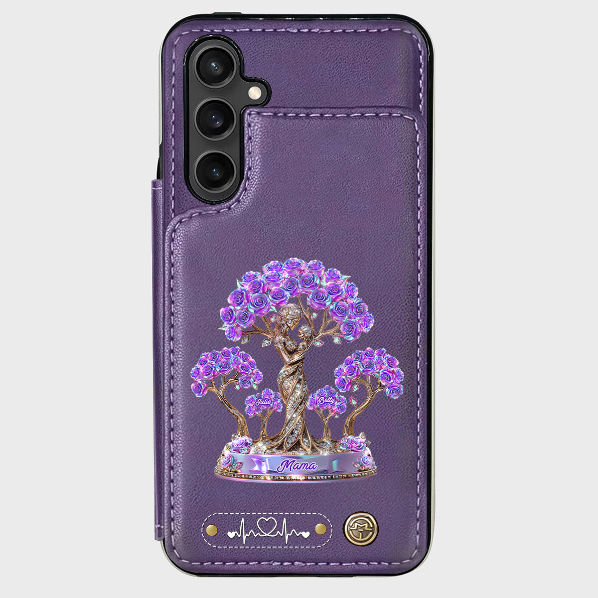 Die beste Mama aller Zeiten – Personalisierte Handyhülle mit Geldbörsenfunktion für Mütter