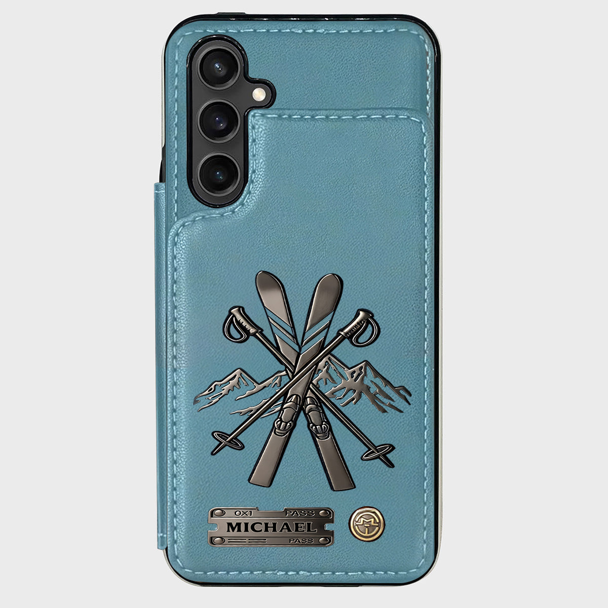 Love Skiing - Personalized Skiing Wallet Phone Case