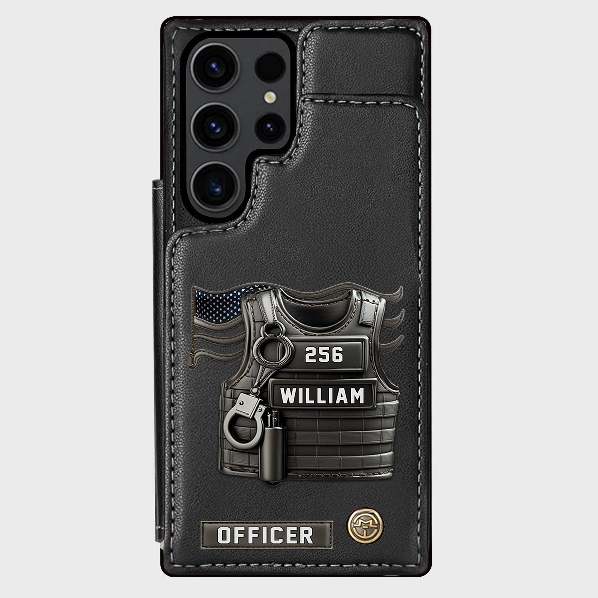 Serve And Protect - Personalized Police Officer Wallet Phone Case