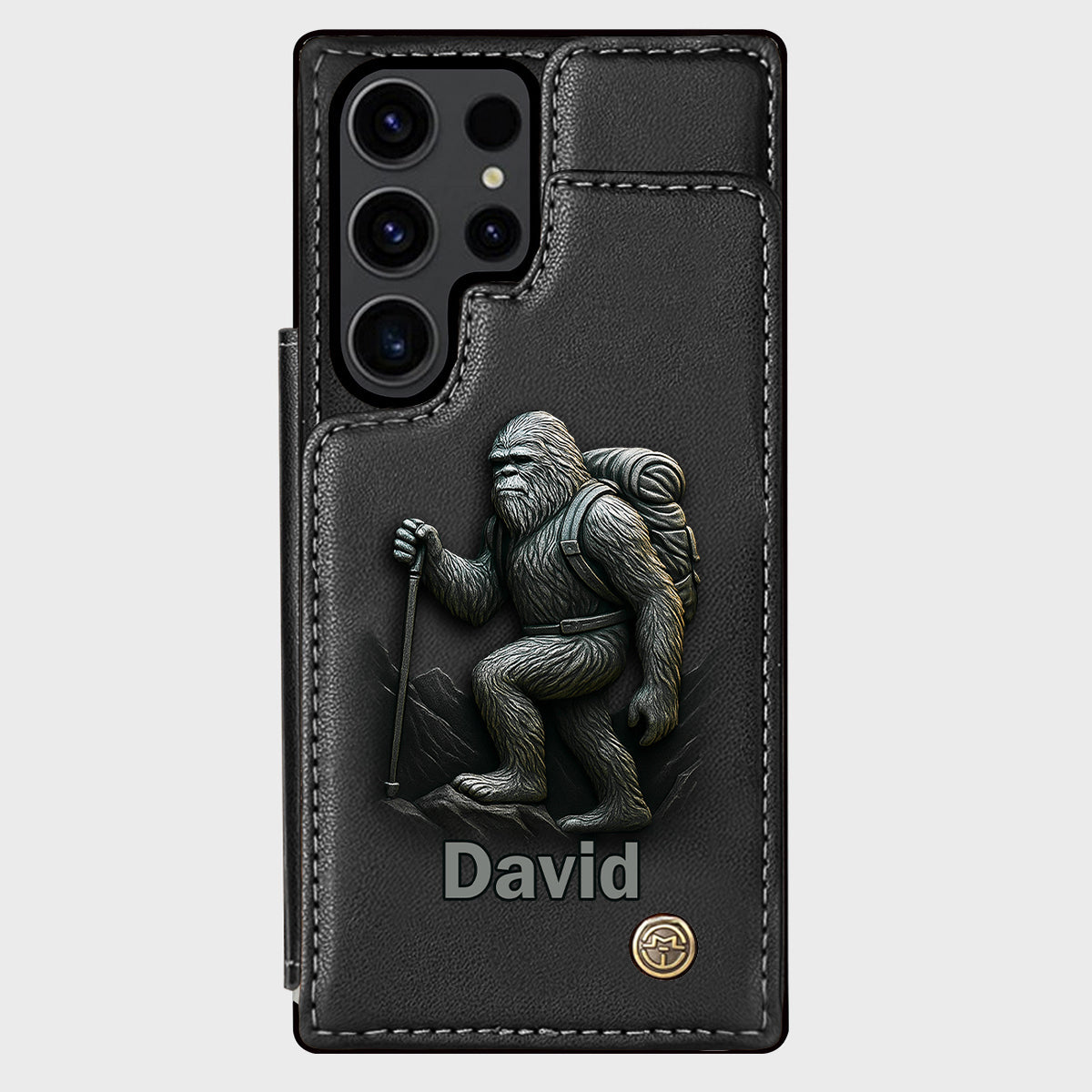 Sasquatch - Personalisierte Handyhülle mit Wanderbrieftasche