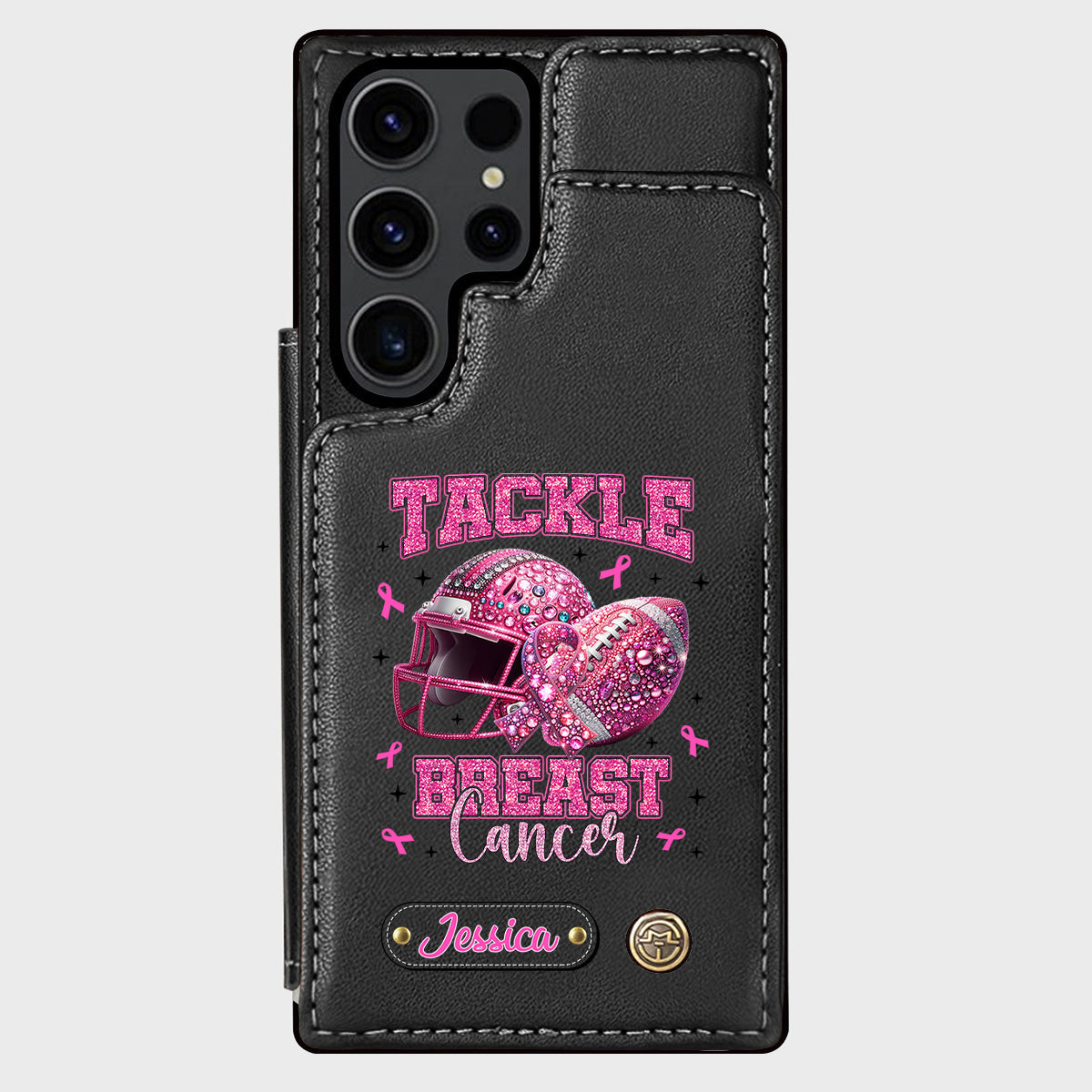 Pink Out - Personalized Football Wallet Phone Case