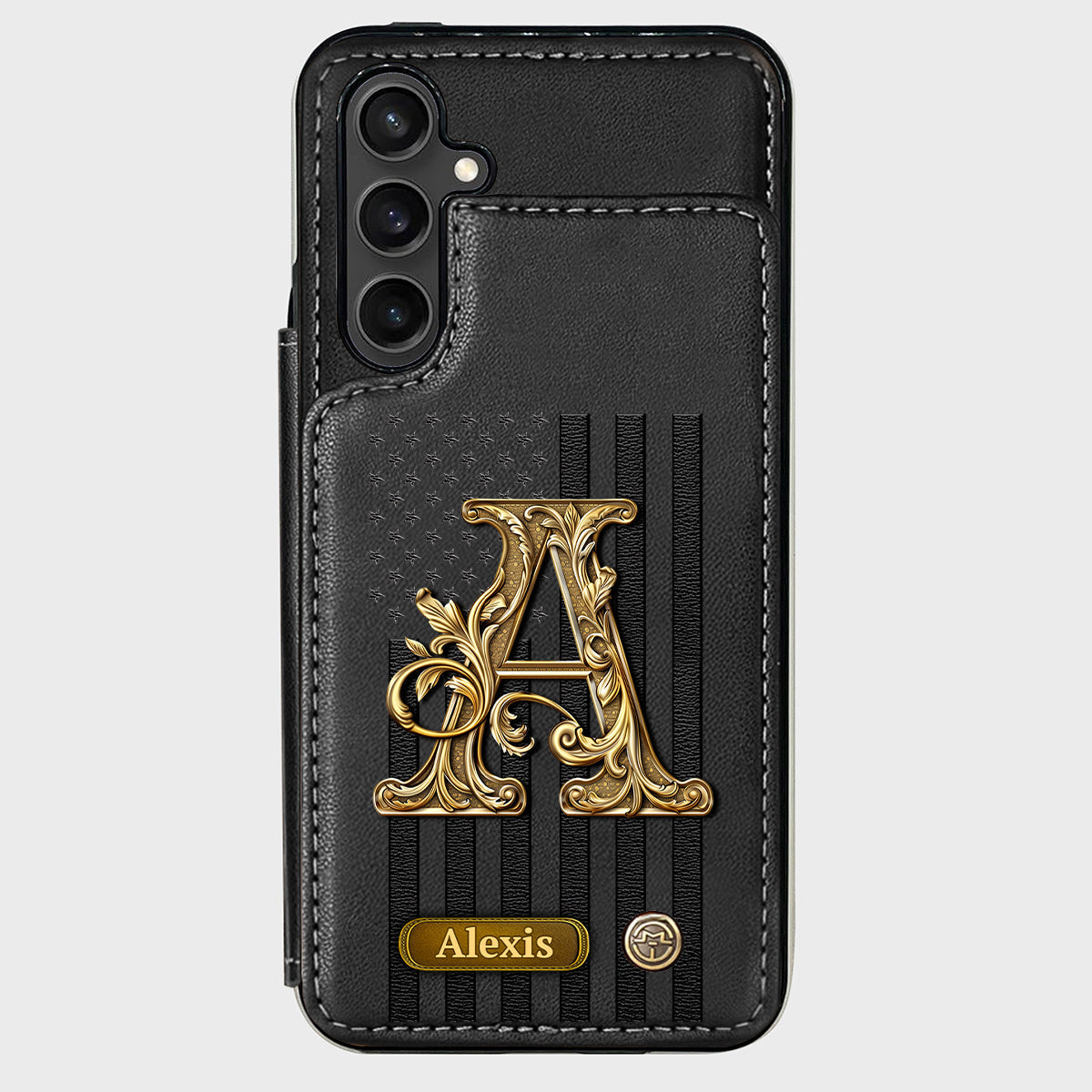 Initial Gift For Him, Gift For Man,... - Personalized Wallet Phone Case