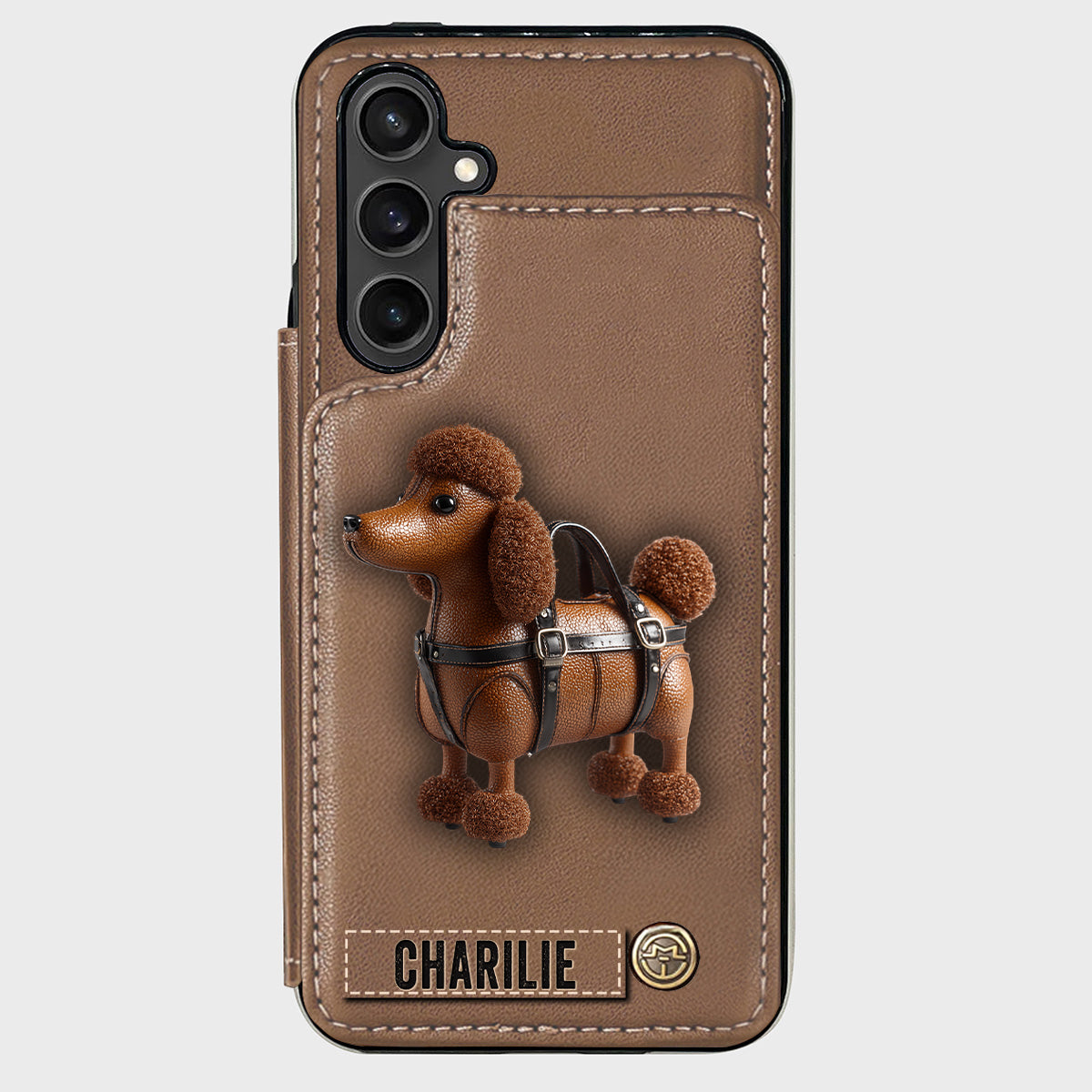 Cute Poodle - Personalized Dog Wallet Phone Case
