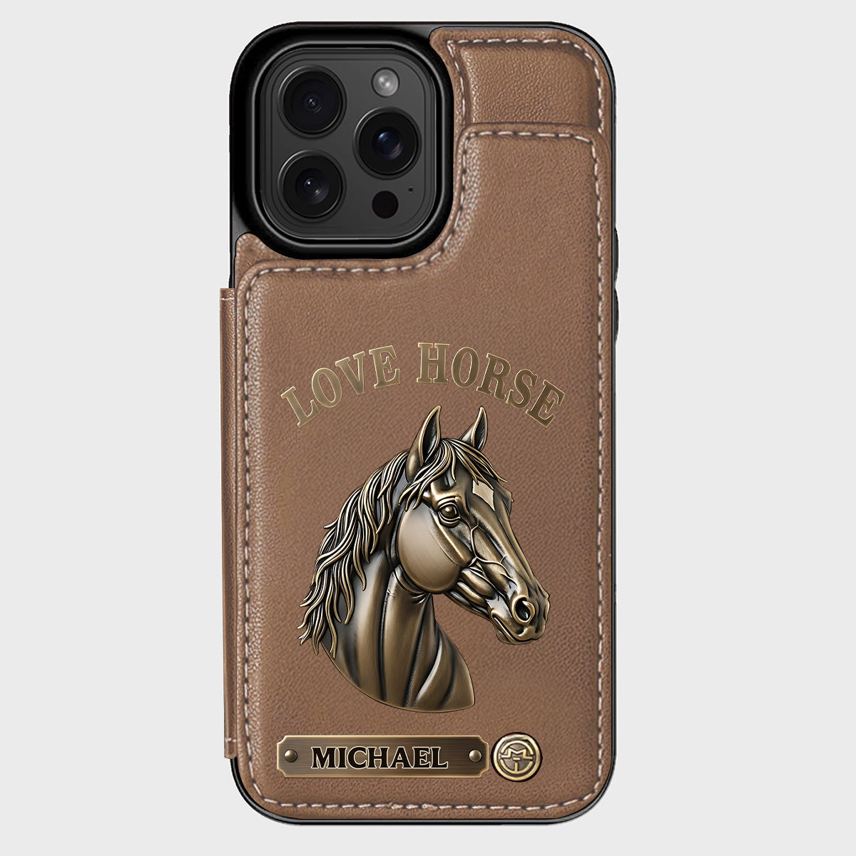 Love Horse - Personalized Horse Wallet Phone Case