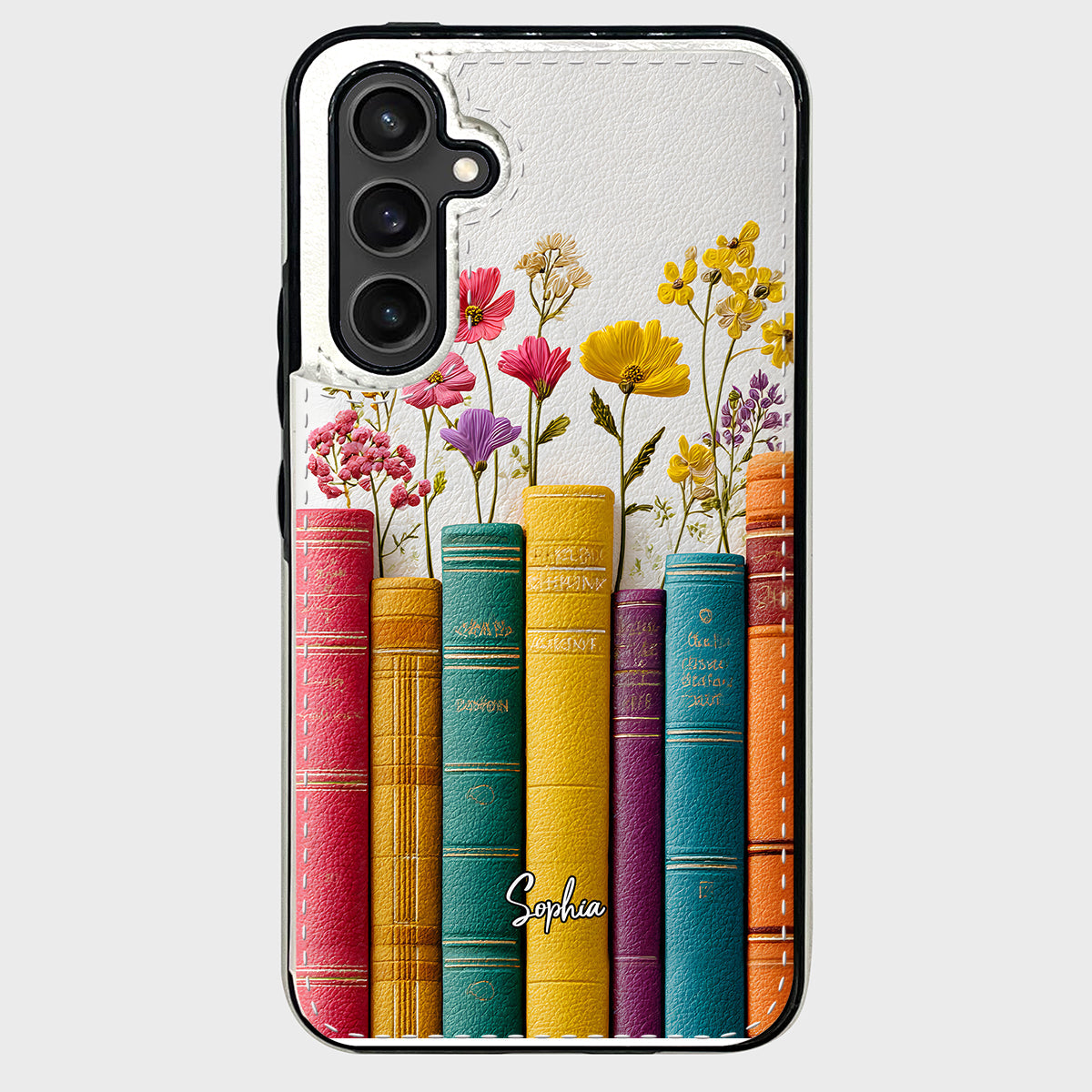 Vintage-Blumenbuch – Personalisiertes Buch, faltbare Handyhülle
