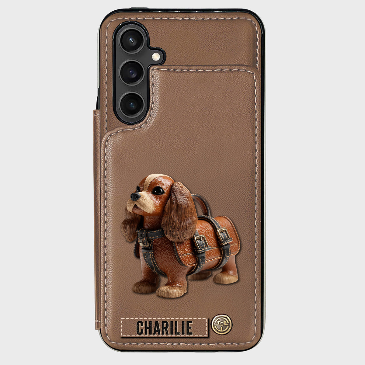 Cute Cavalier King Charles Spaniel - Personalized Dog Wallet Phone Case