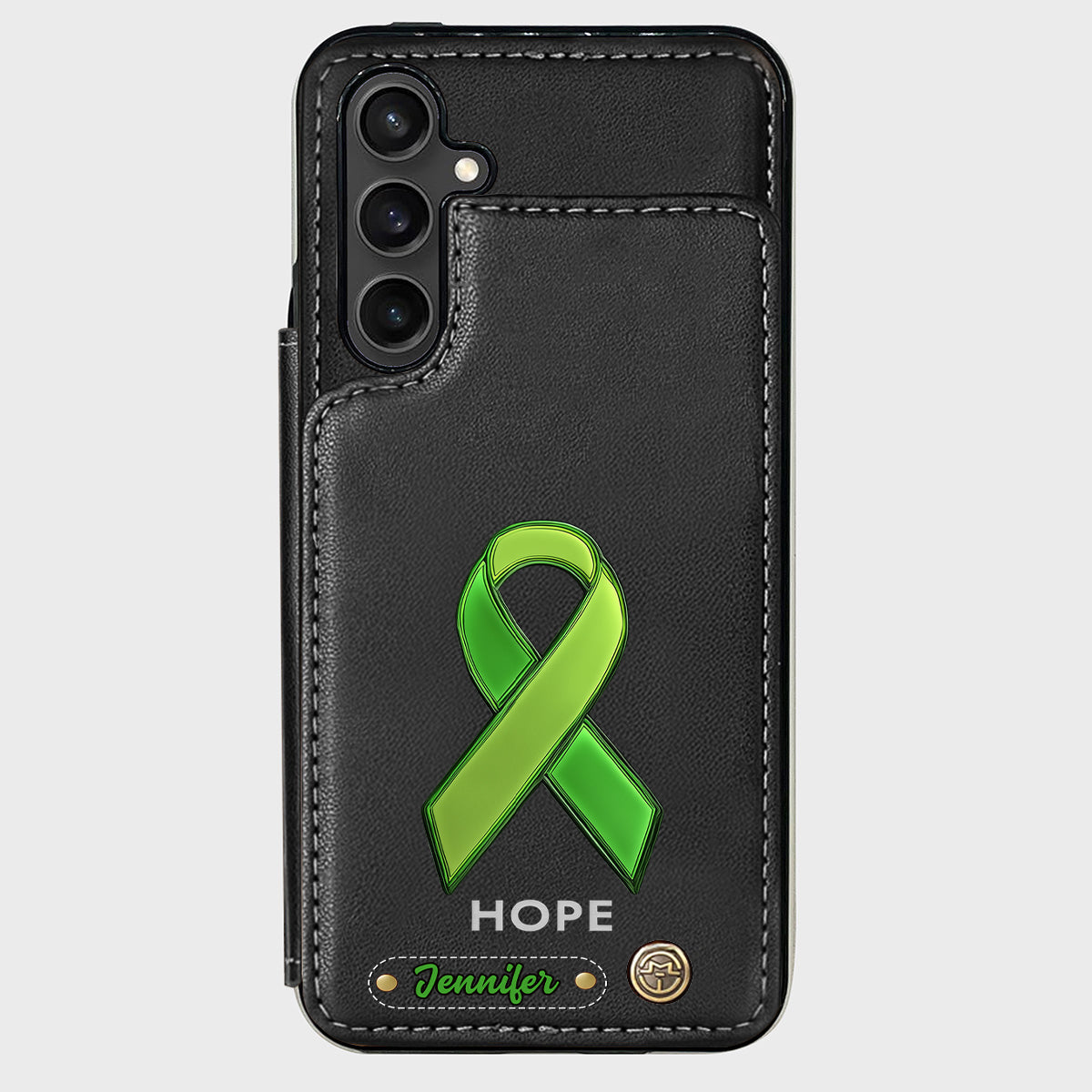 Hoffnung – Personalisierte Handyhülle mit Brieftaschenfunktion zur Sensibilisierung für psychische Gesundheit