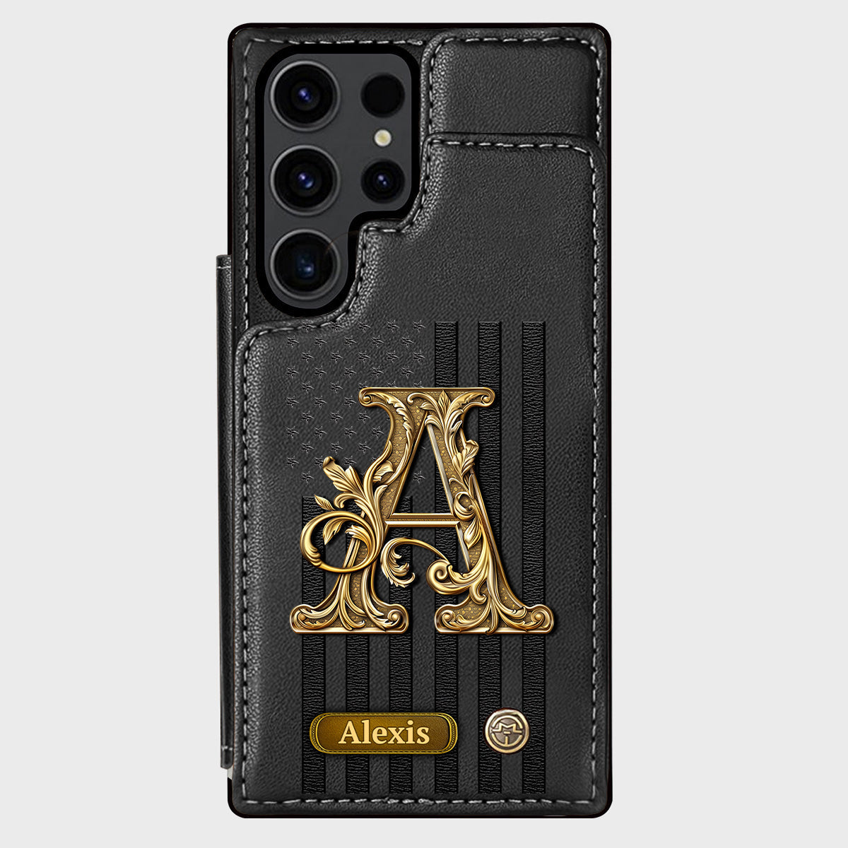 Initial Gift For Him, Gift For Man,... - Personalized Wallet Phone Case