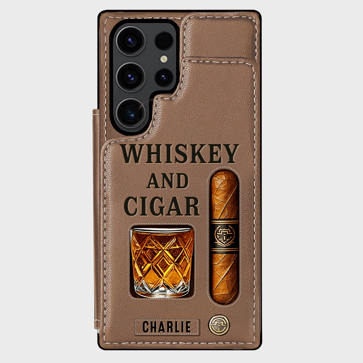 Whiskey & Cigar - Personalisierte Whisky-Handyhülle