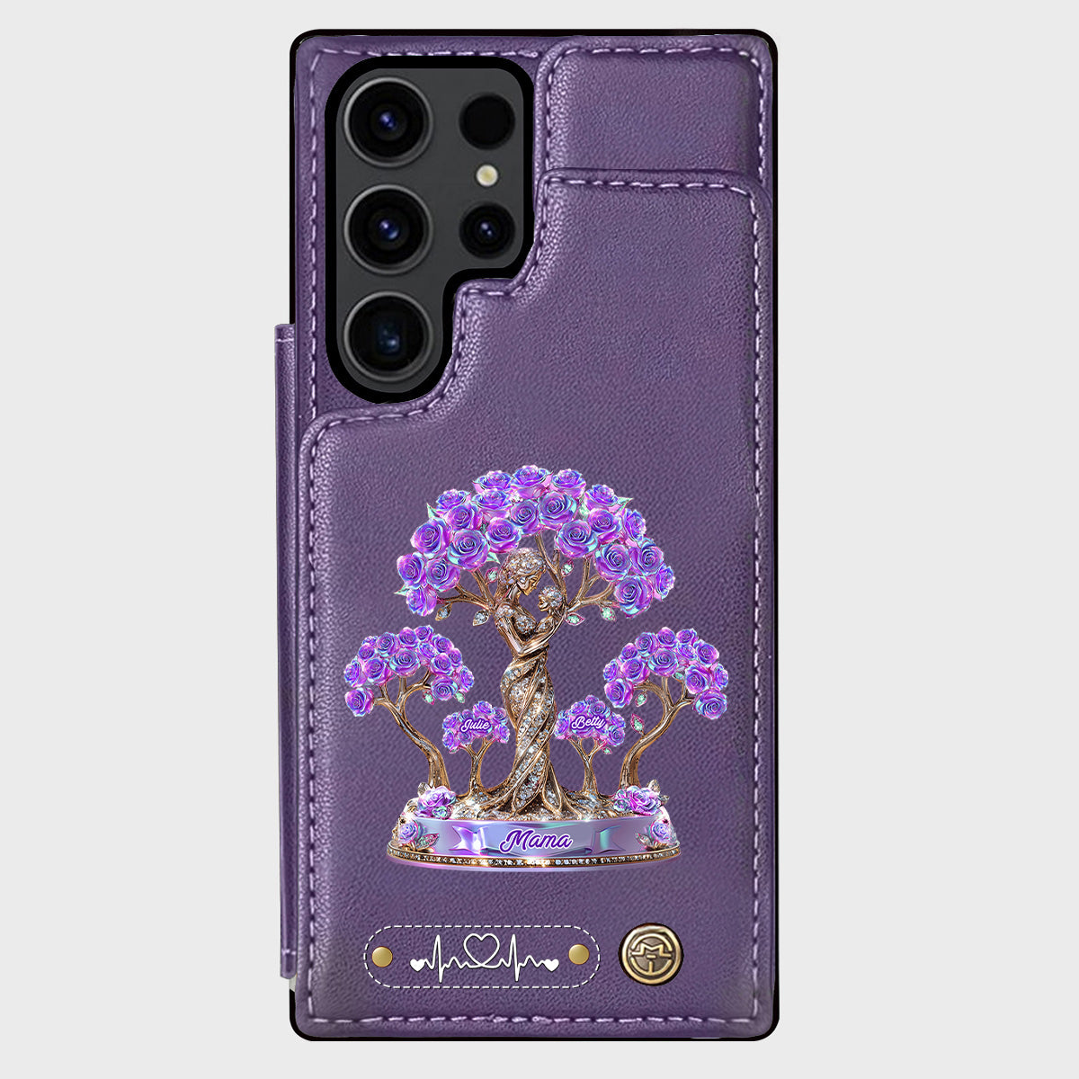Die beste Mama aller Zeiten – Personalisierte Handyhülle mit Geldbörsenfunktion für Mütter