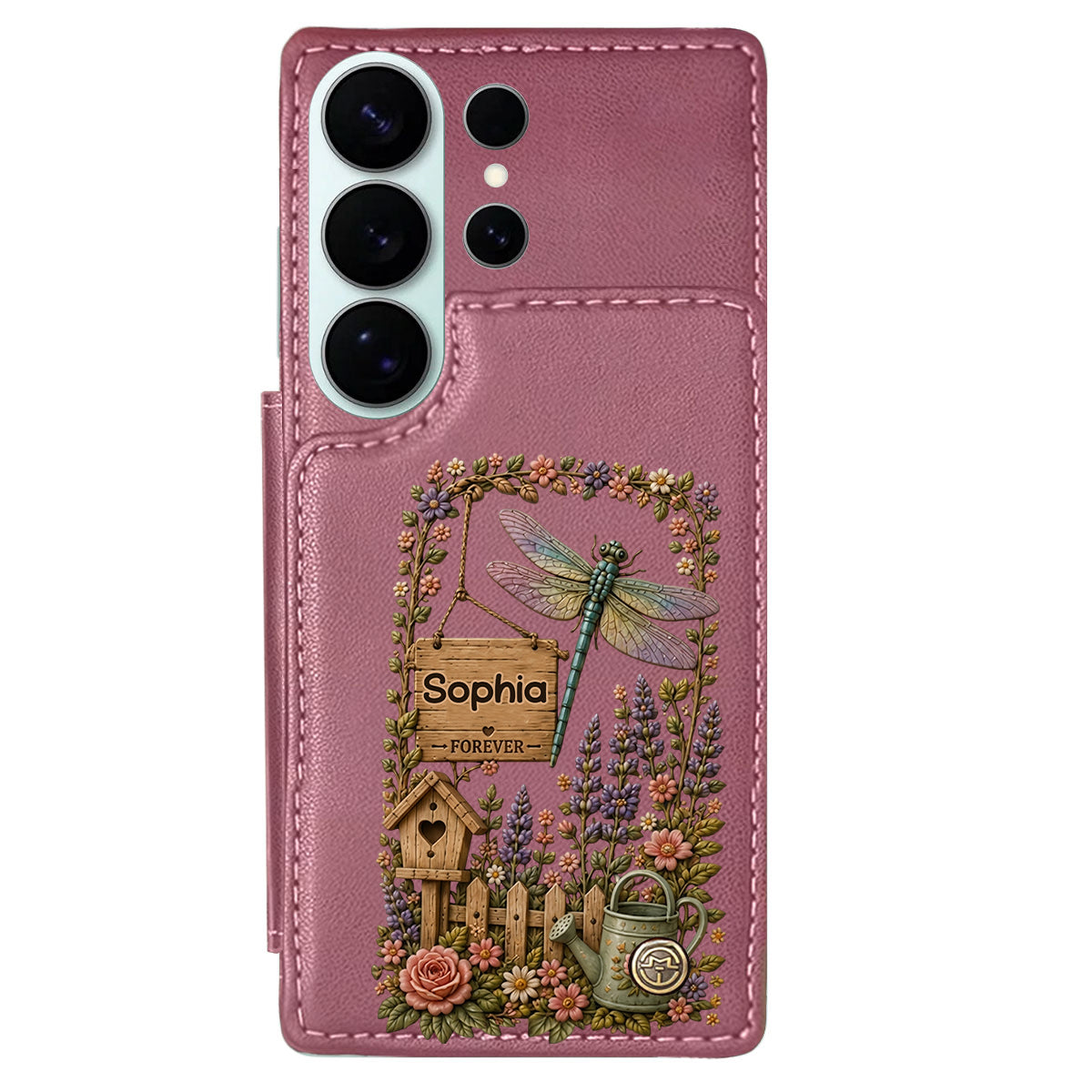 Humingbird, Dragonfly - Personalized Gardening Wallet Phone Case