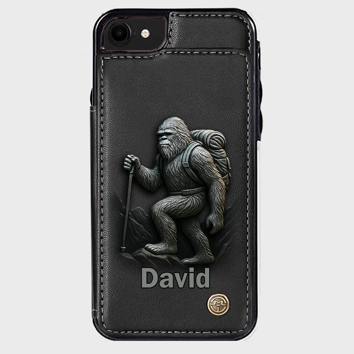 Sasquatch - Personalisierte Handyhülle mit Wanderbrieftasche