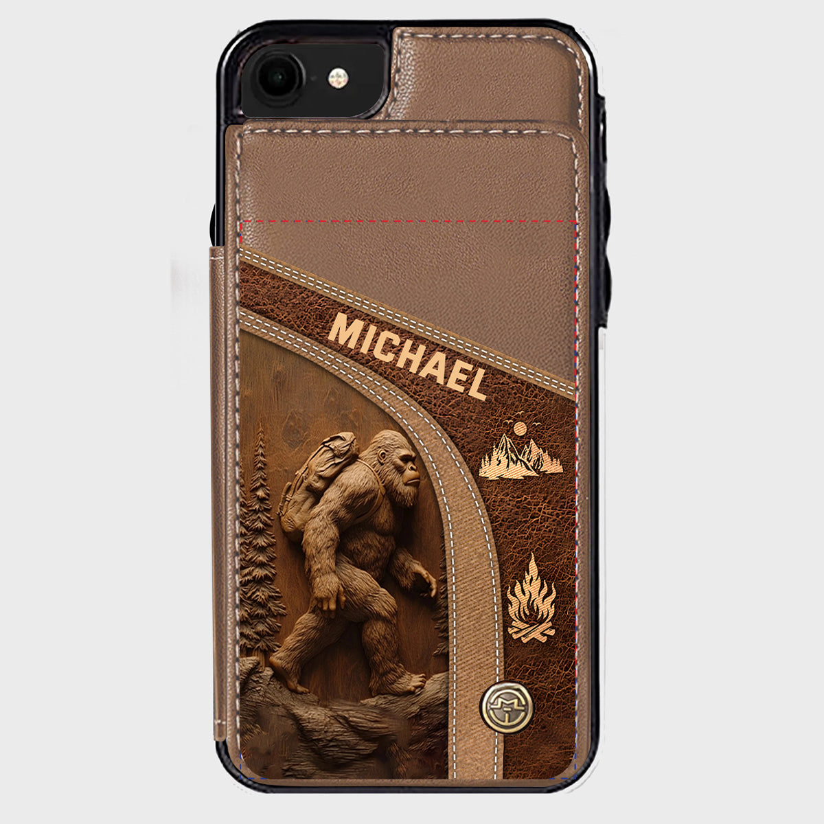 Sasquatch - Personalized Hiking Wallet Phone Case