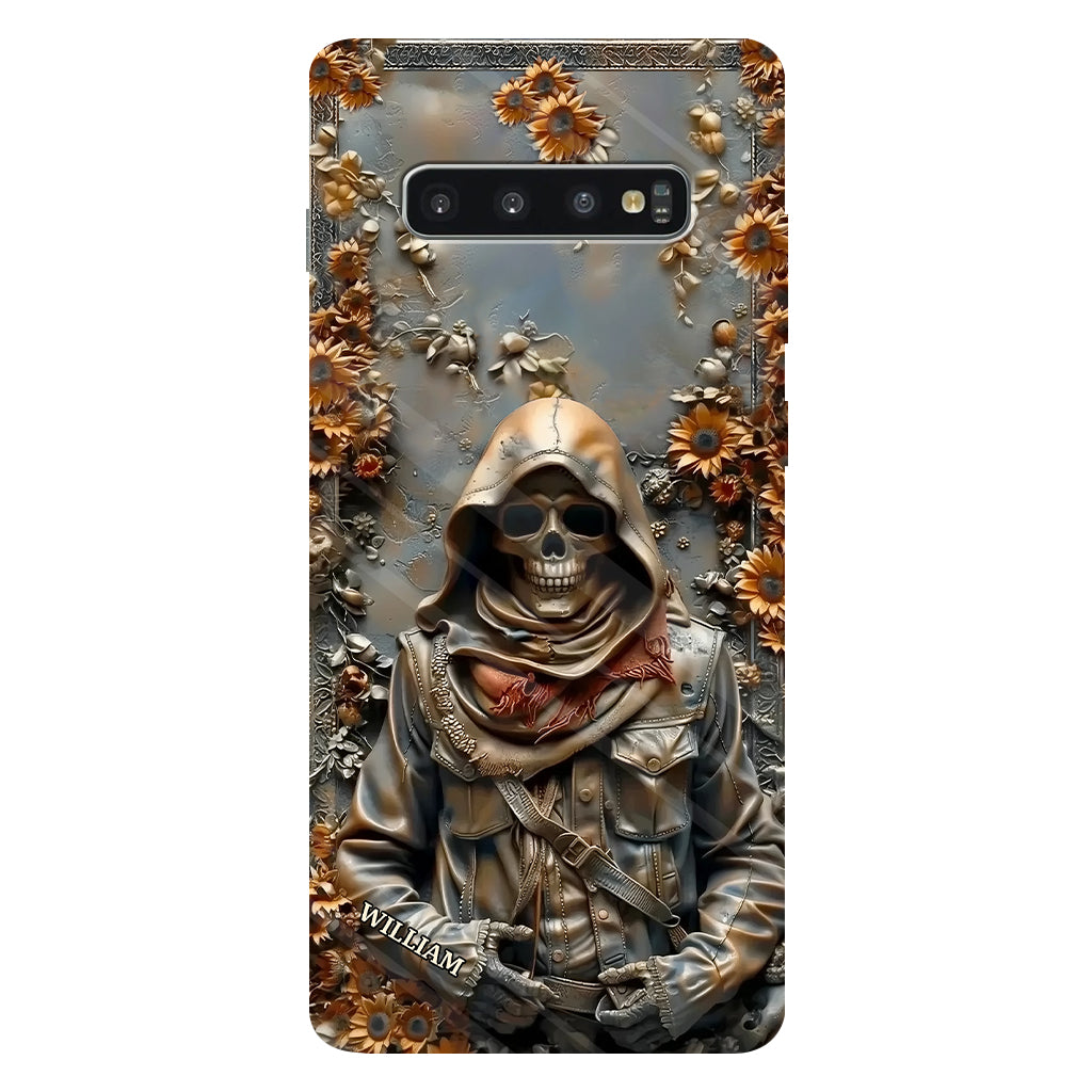 Vintage-Totenkopf – Personalisierte Handyhülle mit Totenkopf-Vollbild