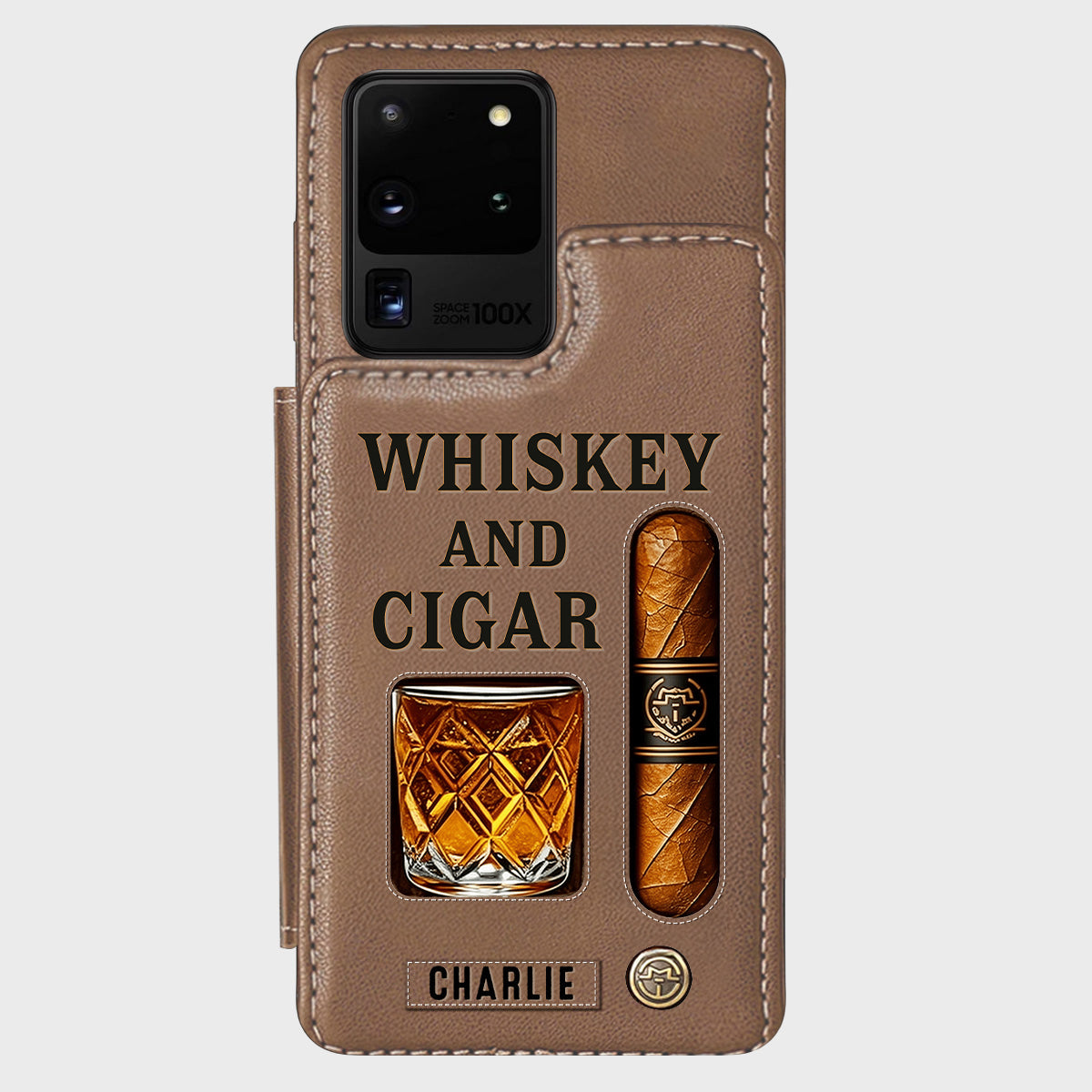 Whiskey & Cigar - Personalisierte Whisky-Handyhülle