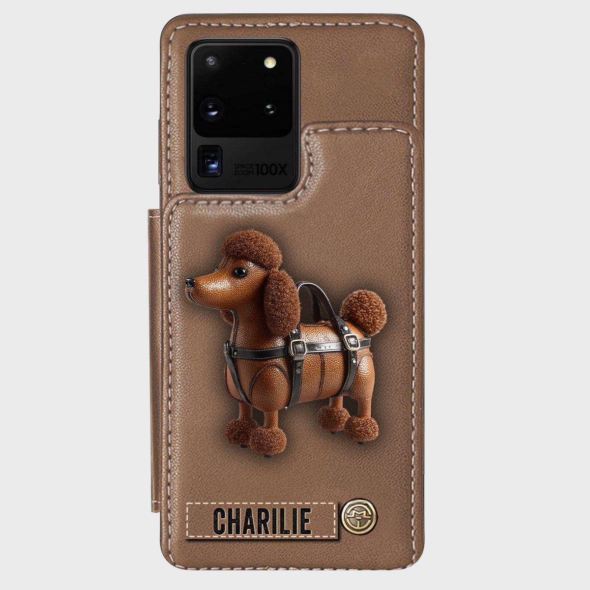 Cute Poodle - Personalized Dog Wallet Phone Case
