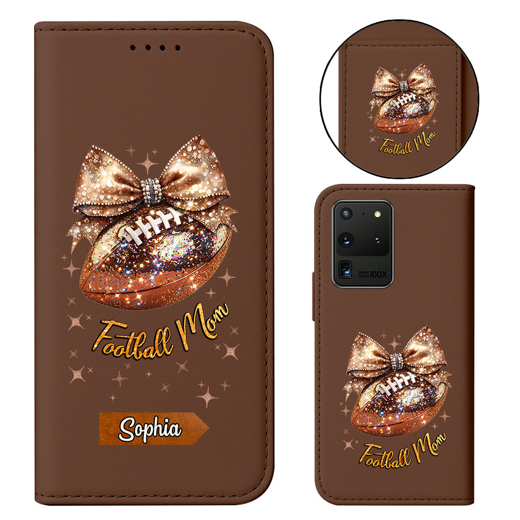 Glitzernder Fußball – Personalisierte Fußball-Handyhülle mit Tragegurt