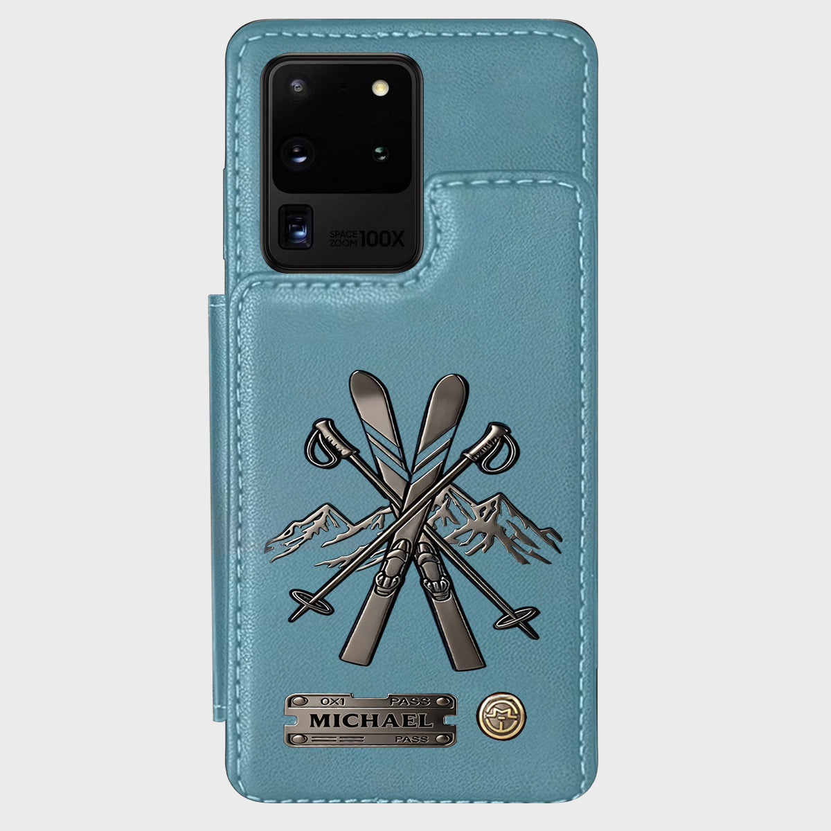 Love Skiing - Personalized Skiing Wallet Phone Case