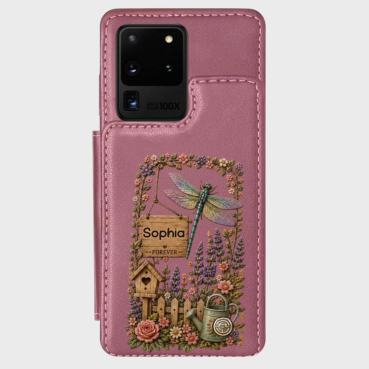 Humingbird, Dragonfly - Personalized Gardening Wallet Phone Case