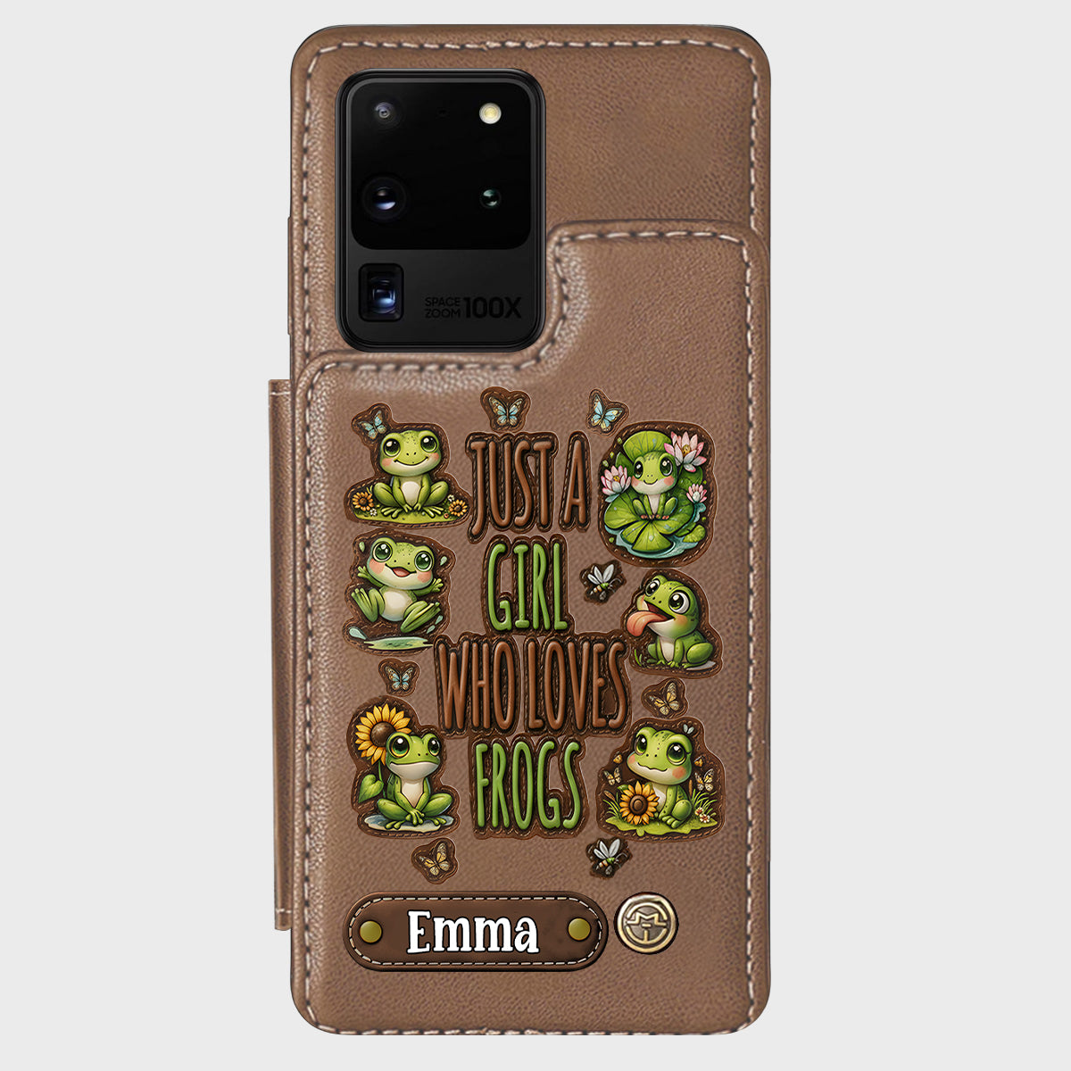 Just A Girl Who Loves Frogs - Personalized Frog Wallet Phone Case