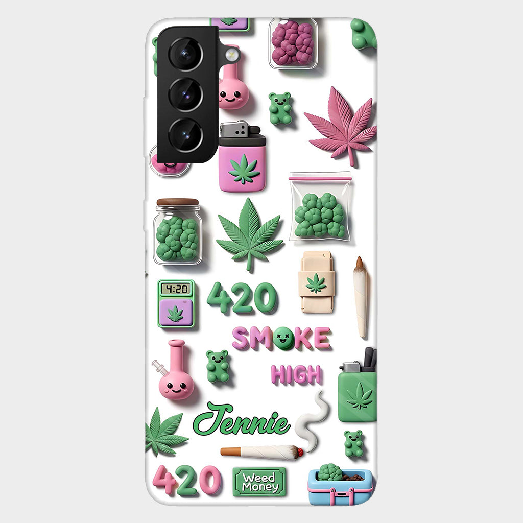 Stoner Chic – Personalisierte Handyhülle mit Weed-Motiv
