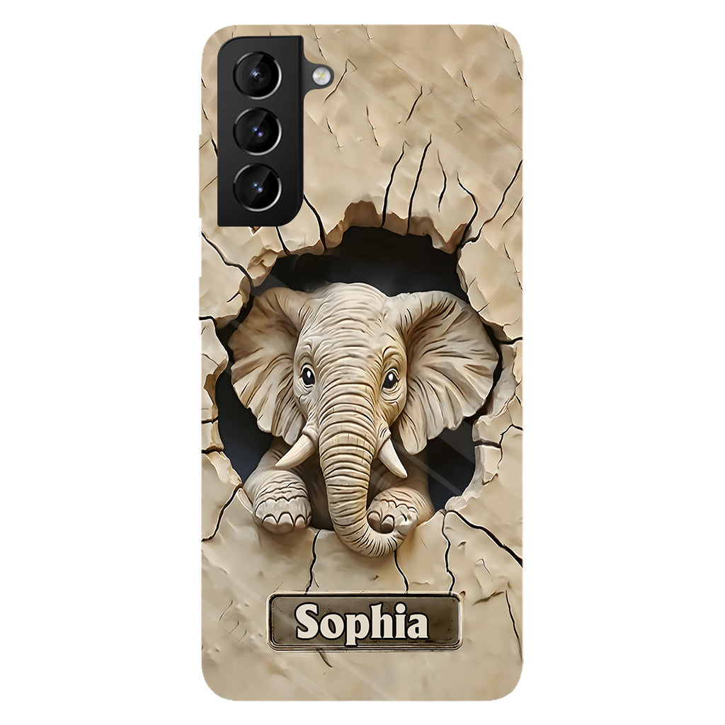 Love Elephant - Personalized Elephant Full Print Phone Case