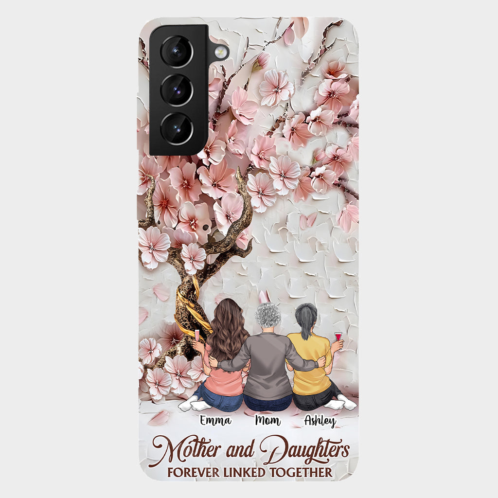 Mother And Daughters Forever Linked Together - Personalized Mother Full Print Phone Case