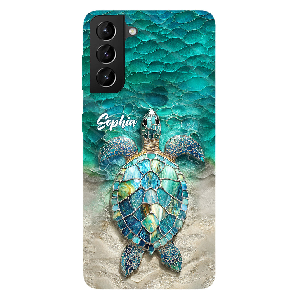 Personalisierte Handyhülle für Meeresschildkröten-Fans – Schildkröten-Vollbilddruck