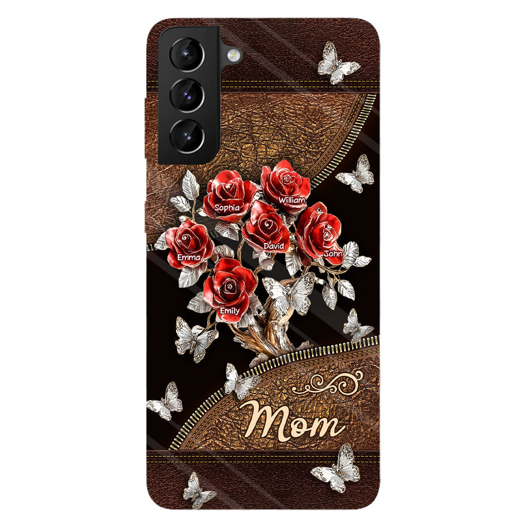 Wunderschönes Rosen-Geschenk für Mama, Oma,... - Personalisierte Handyhülle mit Vollbild-Aufdruck für Mutter