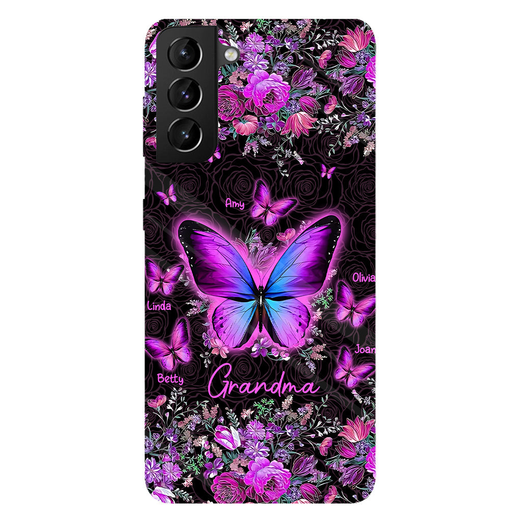 Grandma's Butterflies - Personalized Grandma Full Print Phone Case