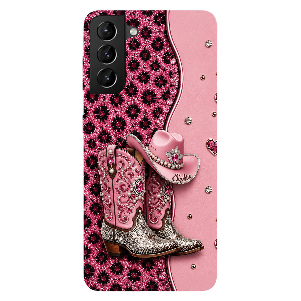 Cowgirl Boots - Personalized Cowgirl Full Print Phone Case