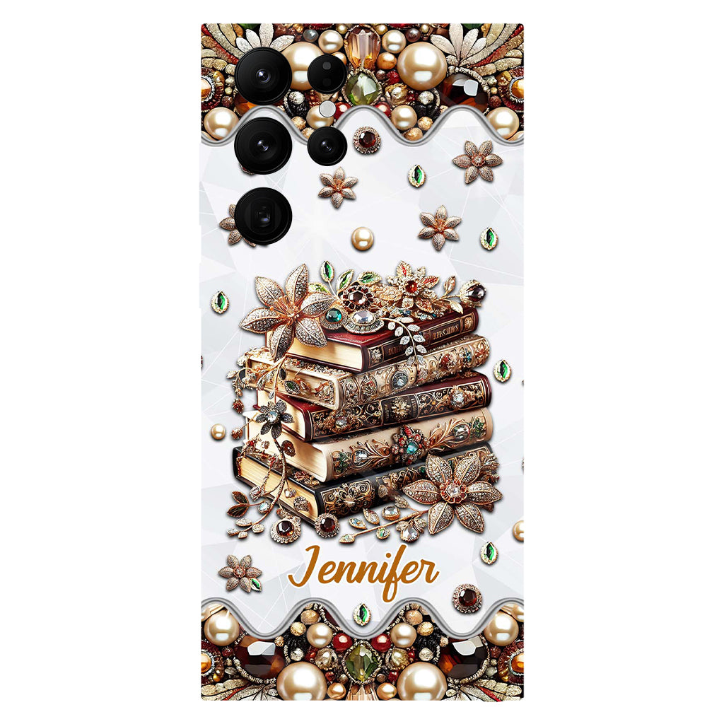 Einfach ein Mädchen, das Bücher liebt – personalisierte Handyhülle mit Buchmotiv