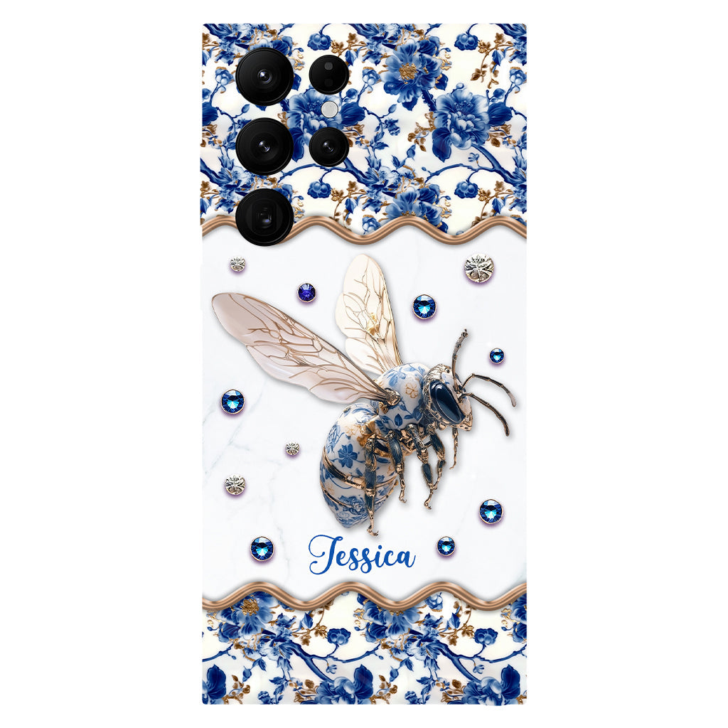 Bee Toile de Jouy - Personalized Bee Full Print Phone Case