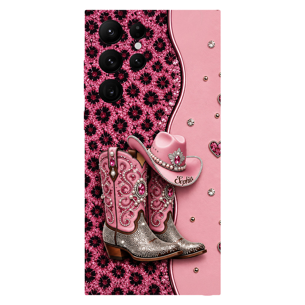 Cowgirl Boots - Personalized Cowgirl Full Print Phone Case