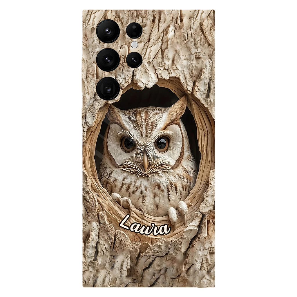 Hollow Watcher - Personalized Owl Full Print Phone Case