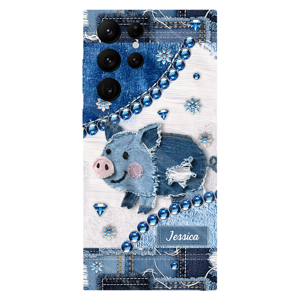 Niedliches Schwein – Personalisierte Handyhülle für Schweineliebhaber mit Volldruck