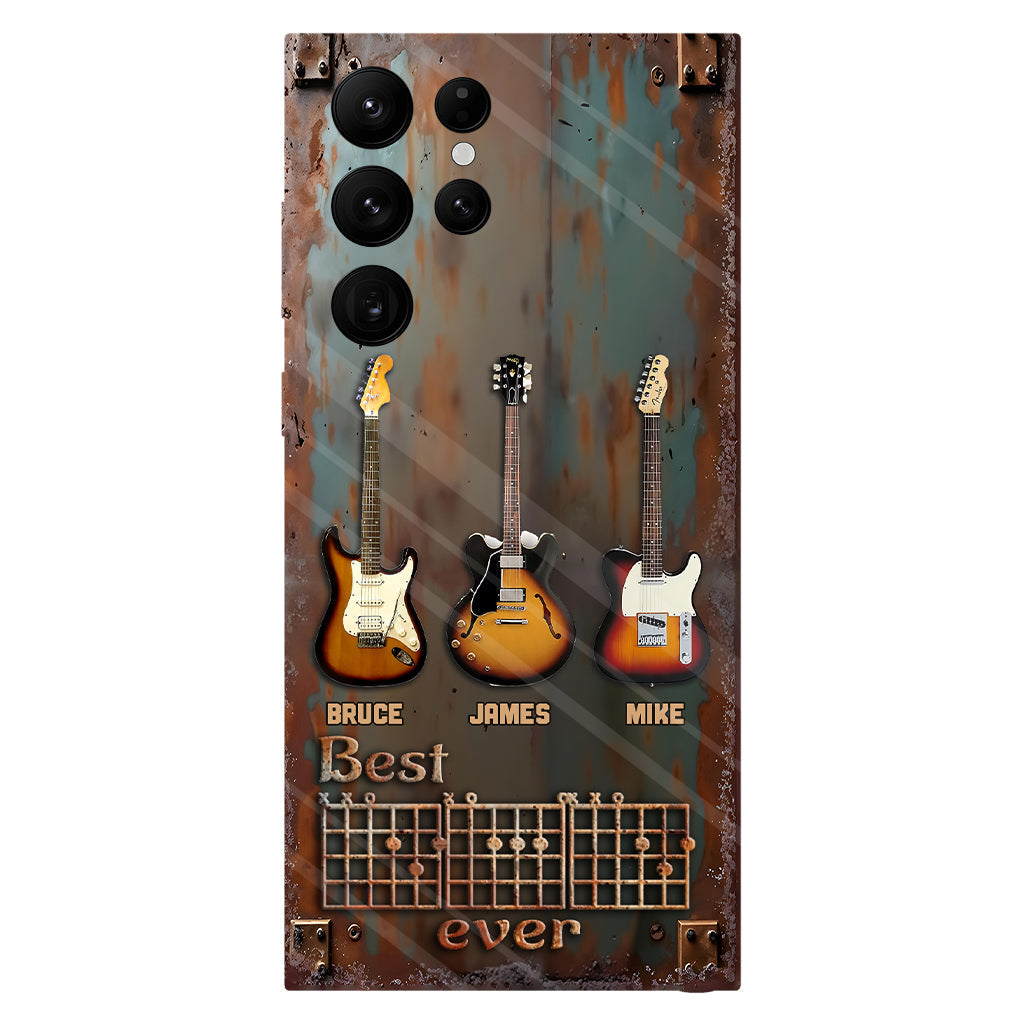 Der beste Gitarren-Papa aller Zeiten – Personalisierte Handyhülle mit Gitarren-Vollbild