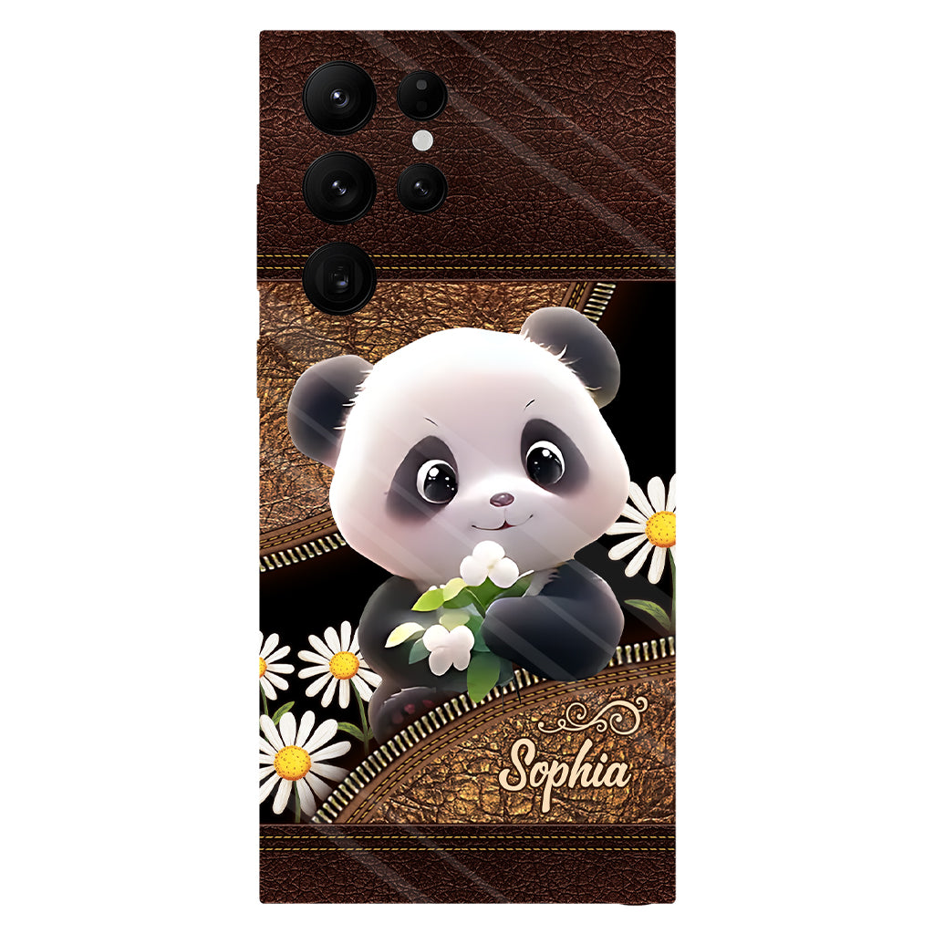 Einfach ein Mädchen, das Pandas liebt – Personalisierte Handyhülle mit Panda-Motiv