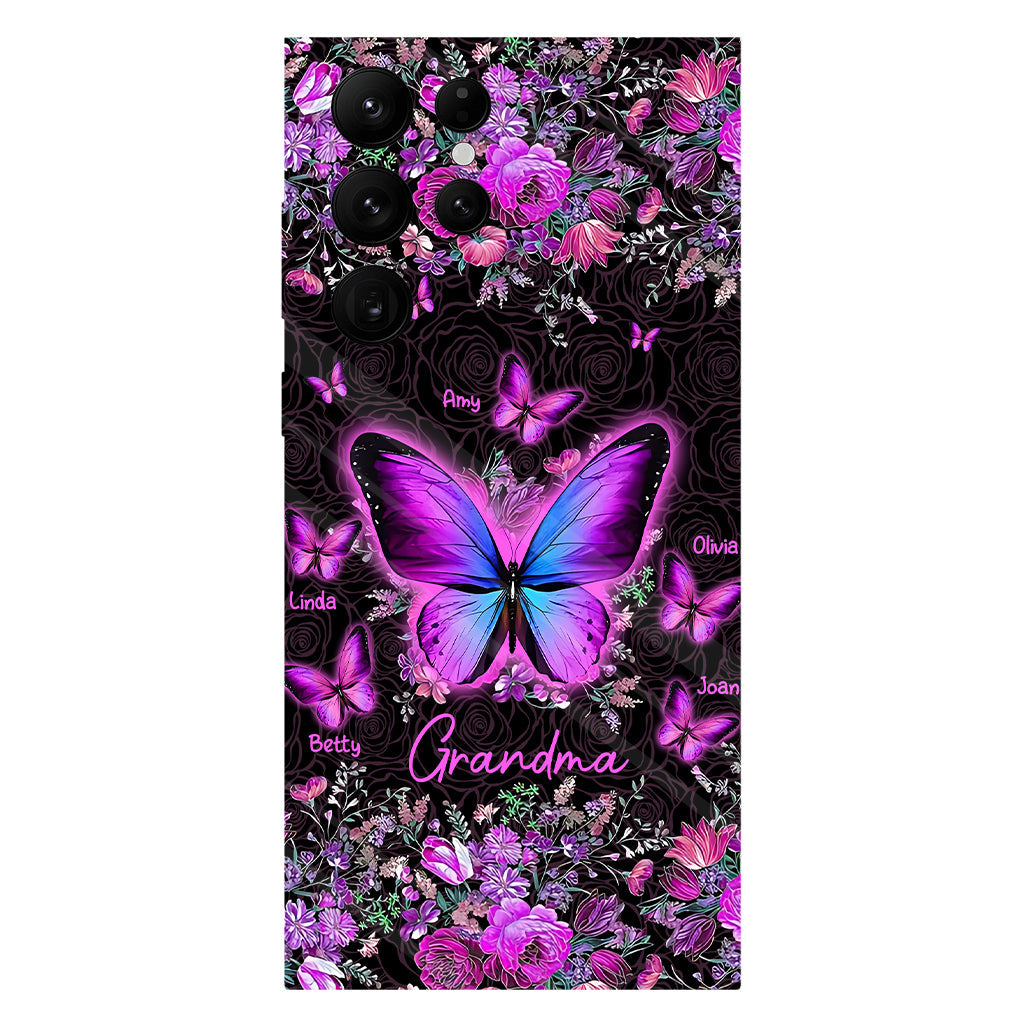 Grandma's Butterflies - Personalized Grandma Full Print Phone Case