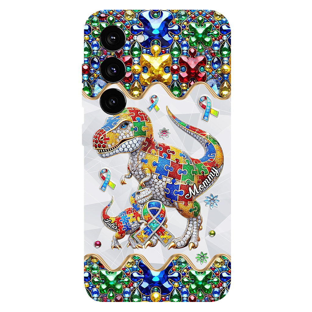 Strong Mama – Personalisierte Handyhülle mit Vollbild-Print zum Thema Autismus