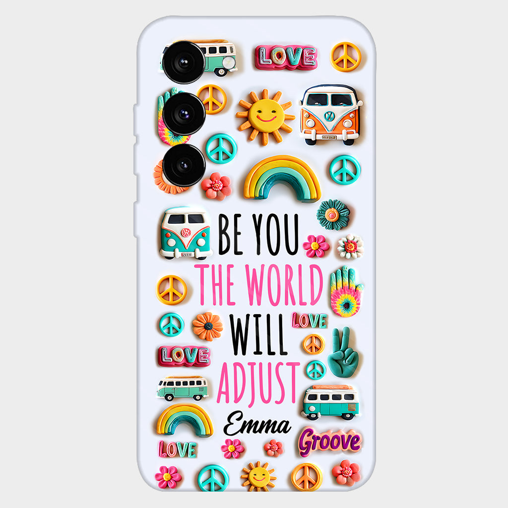 Sei du selbst – Personalisierte Handyhülle im Hippie-Stil mit Allover-Print