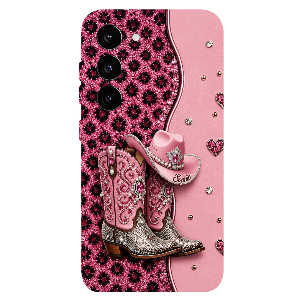 Cowgirl Boots - Personalized Cowgirl Full Print Phone Case